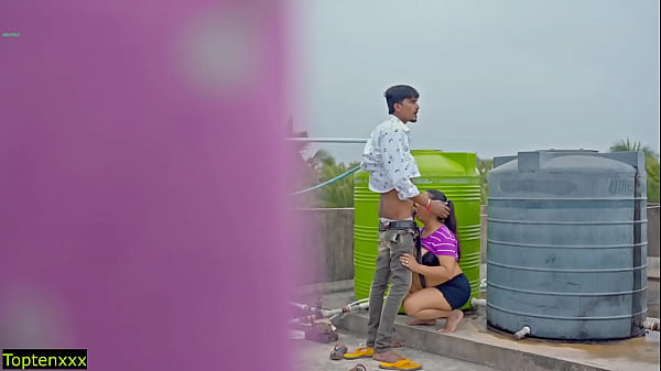 Hindi real Hot Sex at roof! Plz Don’t Cum Inside pussy