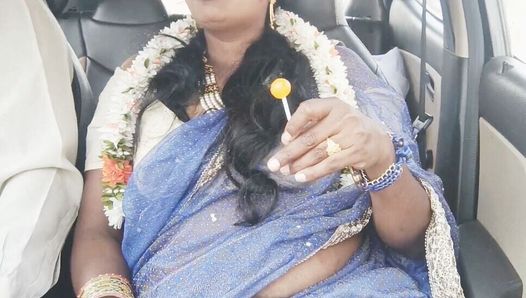 Indian Car Sex Telugu Dirty Talks.car Driver Try to Fuck Telugu Saree Aunty.