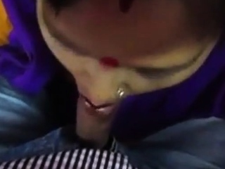 Desi aunty giving blowjob and deepthroat drank cum