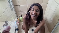 Desi whore getting her face soaked with piss in slowmo