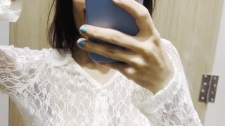 Slutty Indian girl pulls you into the changing room to show her pretty tits